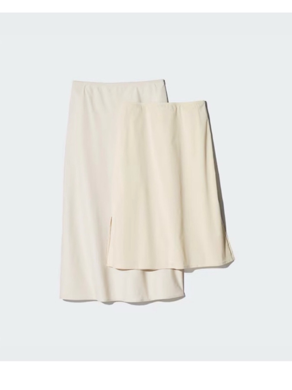 Uniqlo Light Cream Midi Skirt Duo